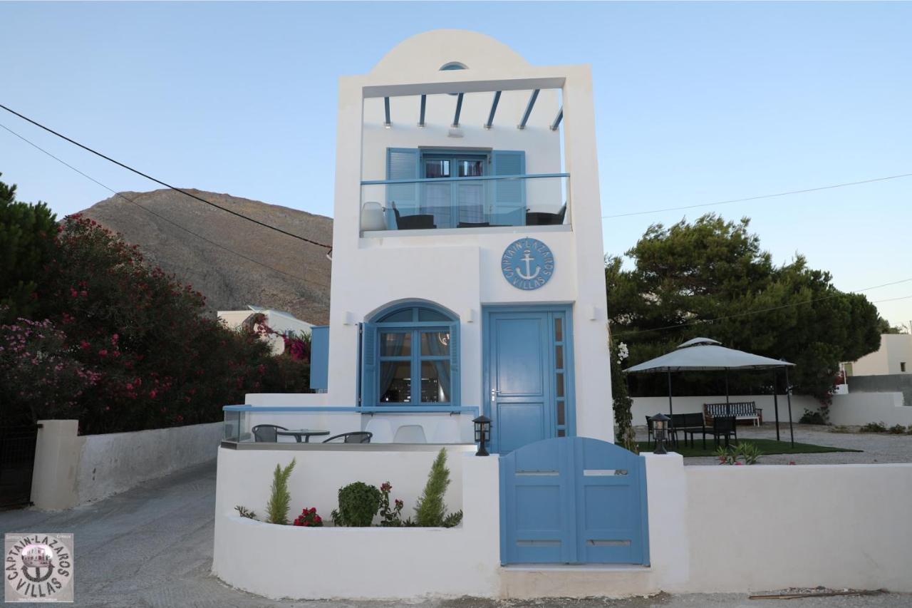 Located By The Sea One Beachfront Private Captain Lazaros Pool Villa With Loft In 750Sqm Spacious Private Plot-Jacuzzi-Sunrelax-Furnished Terace-Gazebo-Private Parking,Sleep 3 Adults And 2 Children, Just Steps From The Black Beach-Seaview Períssa Eksteriør bilde