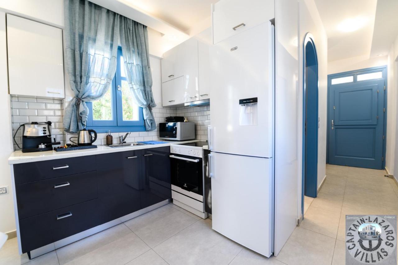Located By The Sea One Beachfront Private Captain Lazaros Pool Villa With Loft In 750Sqm Spacious Private Plot-Jacuzzi-Sunrelax-Furnished Terace-Gazebo-Private Parking,Sleep 3 Adults And 2 Children, Just Steps From The Black Beach-Seaview Períssa Eksteriør bilde
